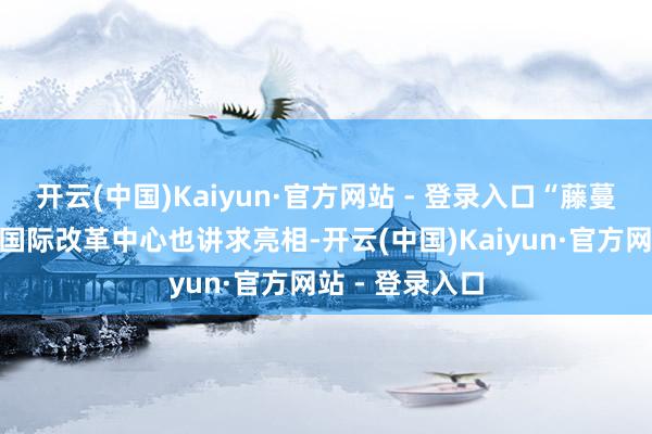 开云(中国)Kaiyun·官方网站 - 登录入口“藤蔓酌量”临空区国际改革中心也讲求亮相-开云(中国)Kaiyun·官方网站 - 登录入口