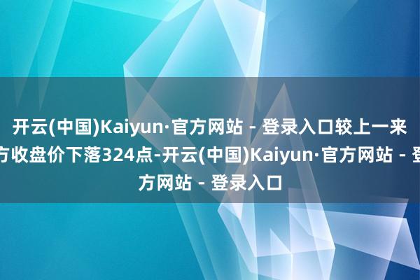 开云(中国)Kaiyun·官方网站 - 登录入口较上一来回日官方收盘价下落324点-开云(中国)Kaiyun·官方网站 - 登录入口
