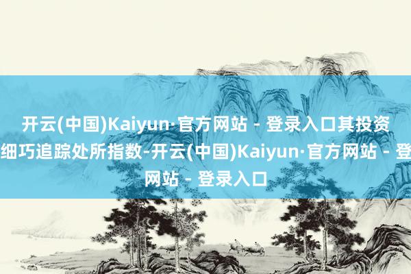 开云(中国)Kaiyun·官方网站 - 登录入口其投资方针是细巧追踪处所指数-开云(中国)Kaiyun·官方网站 - 登录入口