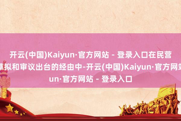 开云(中国)Kaiyun·官方网站 - 登录入口在民营经济促进法草拟和审议出台的经由中-开云(中国)Kaiyun·官方网站 - 登录入口
