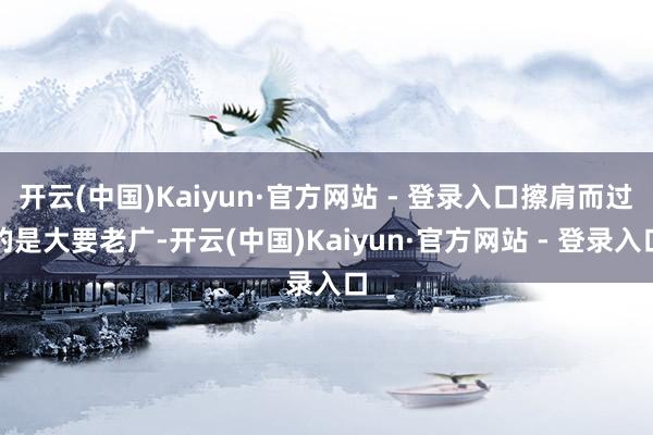 开云(中国)Kaiyun·官方网站 - 登录入口擦肩而过的是大要老广-开云(中国)Kaiyun·官方网站 - 登录入口